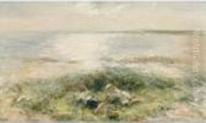 Children By The Sea, Carnoustie by Robert Gemmell Hutchison
