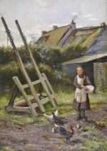 Feeding The Poultry by Robert Gemmell Hutchison
