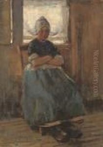 A Seated Dutch Girl by Robert Gemmell Hutchison