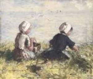 Two Girls In The Dunes by Robert Gemmell Hutchison