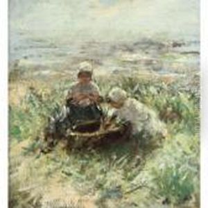 Children On The Dunes by Robert Gemmell Hutchison