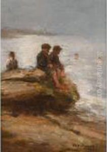 Boys Bathing by Robert Gemmell Hutchison