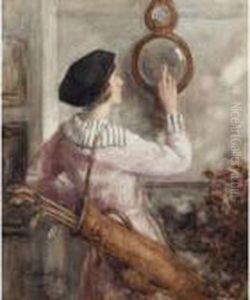 Portrait Of A Lady Golfer by Robert Gemmell Hutchison