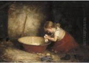 Washing Her Socks by Robert Gemmell Hutchison