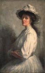 Portrait Of Nan, The Artist's Daughter by Robert Gemmell Hutchison