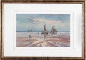 Fishing Boats And Figures On A Beach