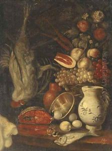A basket of fruit by Carlo Magini