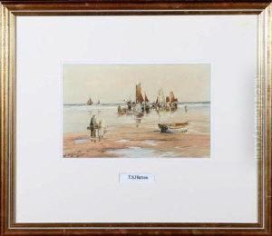 Fishing Boats On A Beach