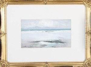 Gulls On A Beach by Thomas Swift Hutton