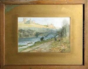 Figures On A Path Near Richmond Castle