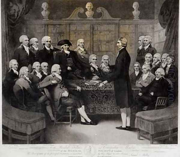 Group Portrait of the President Fellows and Corresponding Members of the Medical Society of London - view 1