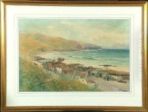 A Fishing Village On The Scottish Coast by Thomas Swift Hutton