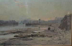 Figures On The Northumbrian Coast, A Harbour Beyond
