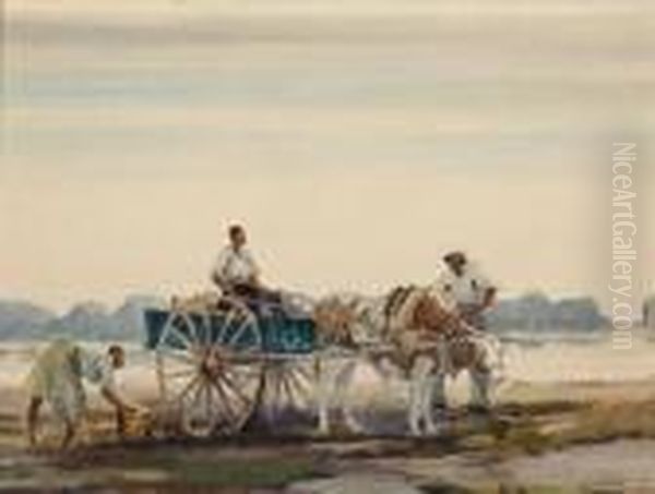 Low Country, Figures By A Cart - view 1