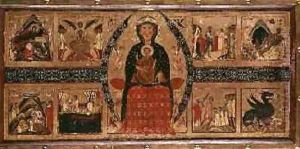 The Virgin and Child Enthroned with scenes of the Nativity and the lives of the Saints 1260 by di Magnano da Arezzo Margaritone