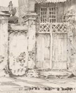 A Gate On Legare by Alfred Heber Hutty