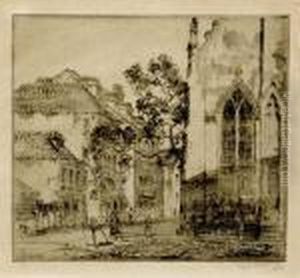 Corner Of Huguenot Church Charleston by Alfred Heber Hutty