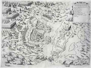 Malta besieged by the Infidel from Della Architettura Militare
