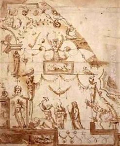 Design for a Grotesque Ceiling by (circle of) Marchetti, Marco (Marco da Faenza)