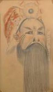 Portrait D'homme Chinois Au Masque