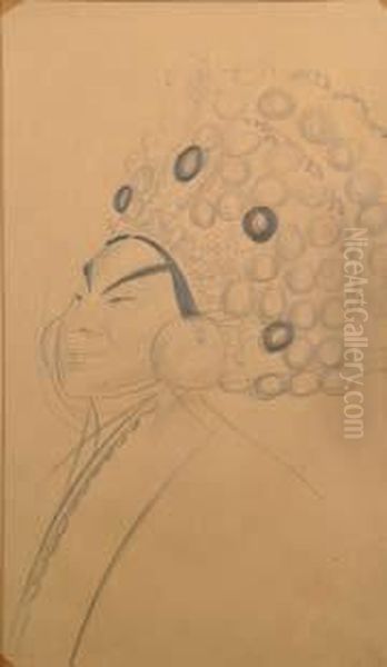 Portrait D'homme Chinois A La Coiffe - view 1