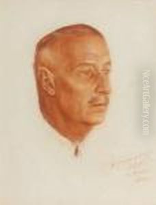 Portrait D'homme De Profil by Alexander Evgenievich Yakovlev