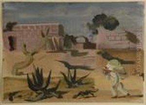 Mexican Peasant And Century Plants by Alexander Evgenievich Yakovlev