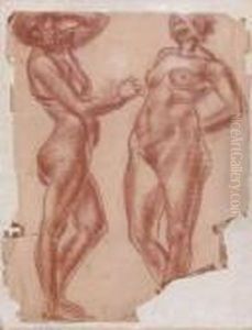 Deux Profils De Femmes Nues Deux Profils De Femmes Nues