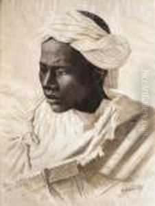 Portrait D'homme Au Turban by Alexander Evgenievich Yakovlev