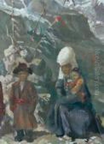 Femmes Kirghiz Et Leurs Enfants Dans L'himalaya - view 1