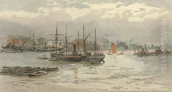 Shipping in the Pool of London - view 1