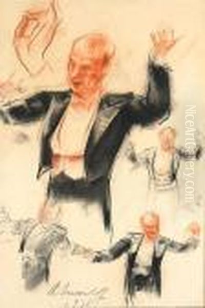 Impressions Of Serge Koussevitzky Conducting The Boston Symphony Orchestra - view 1