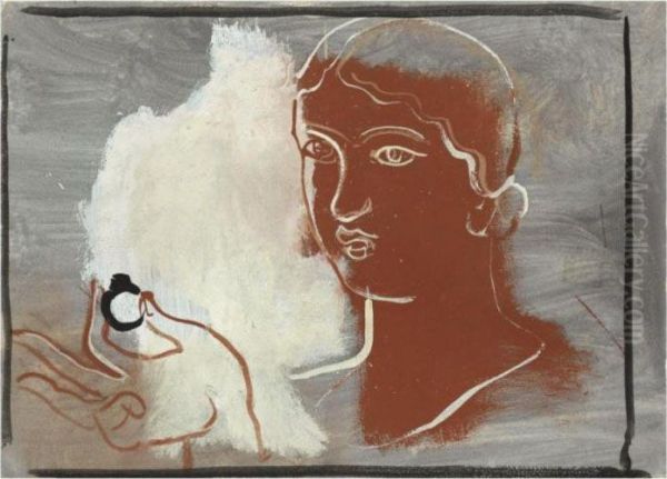 Neoclassical Figure Holding A Ring - view 1