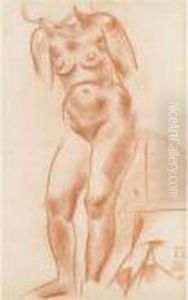 Standing Nude by Alexander Evgenievich Yakovlev