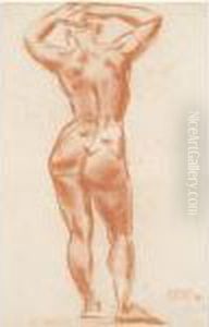 Standing Nude With Raised Arms by Alexander Evgenievich Yakovlev