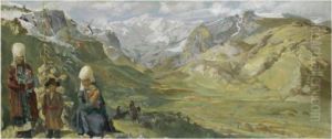 Kirghiz Women And Their Children In The Himalayas