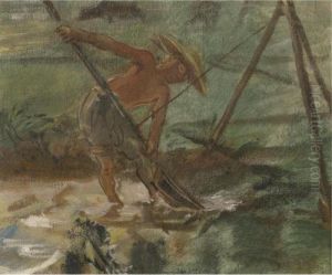 Asian Fisherman by Alexander Evgenievich Yakovlev