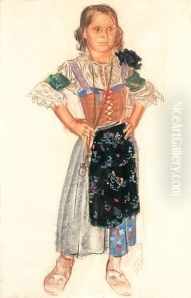 Jeune Fille En Costume - view 1