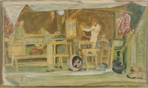 A Workshop In China by Alexander Evgenievich Yakovlev
