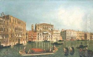 The Grand Canal, Venice, with Palazzo Foscari and Palazzo Balbi by Michele Marieschi