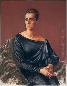 Two Portraits: Including A Young Woman With Album And Woman In Blue Dress by Alexander Evgenievich Yakovlev
