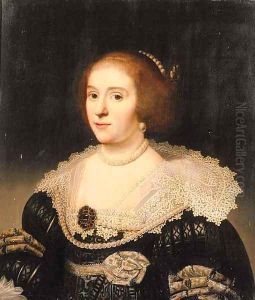 Portrait of Amalia van Solms (1602-1675) by Michiel Jansz. van Miereveld