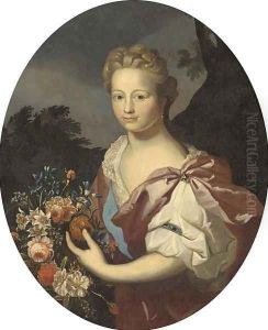 Portrait of a lady by Frans Van Der Mijn