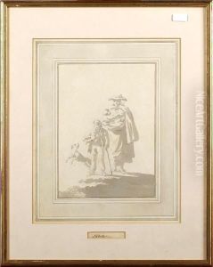 Mother And Child With Boy And Dog Mother And Child With Boy And Dog