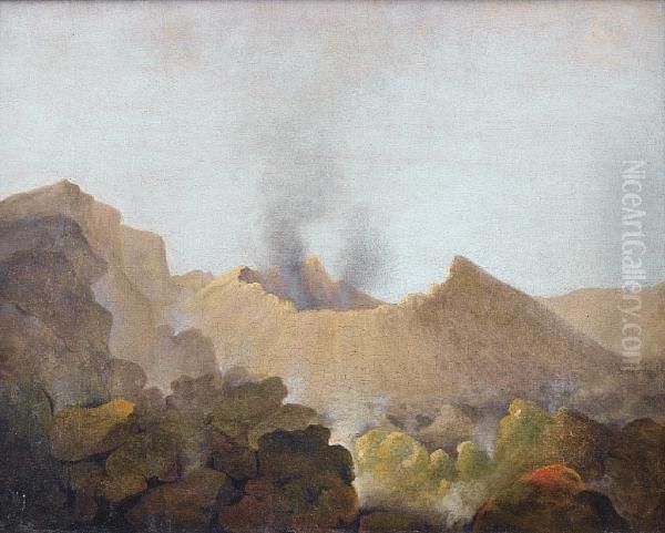 The Crater On The Summit Of Mount Vesuvius - view 1