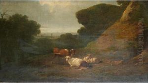 Cattle And Sheep Resting By Upland Crags Cattle And Sheep Resting By Upland Crags