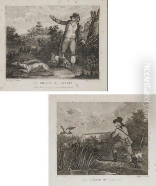 La Chasse Du Lievre Et La Chasse Du Canard Par Antoine Suntach - view 1