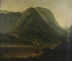 Lake District Landscape, Possibly Borrowdale by Julius Caesar Ibbetson