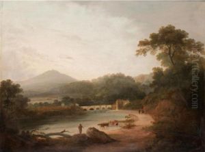 Figures And Cattle By A River