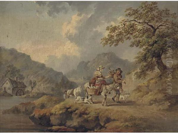 Peasants Travelling To Market With Geese And Chickens - view 1